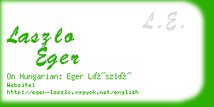 laszlo eger business card